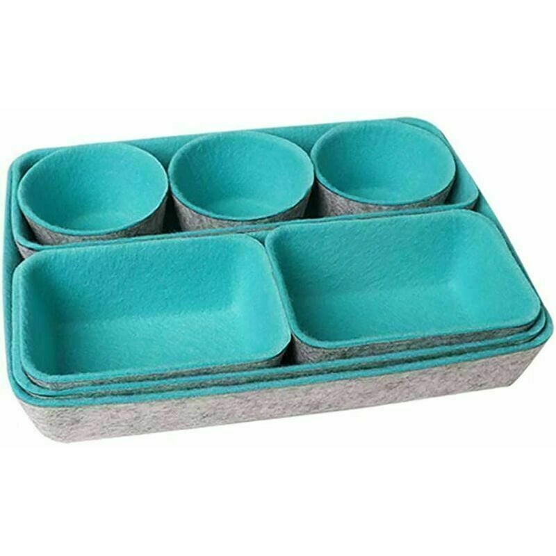 Fei Yu - Bureau organisateur de tiroirs, système de classement en panier de rangement en feutre pour ranger les articles de bureau