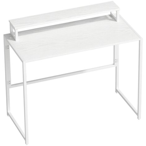 Bureau pliant 100x48x87,5 cm support écran table ordinateur compacte gain de place bureau maison design moderne ergonomique