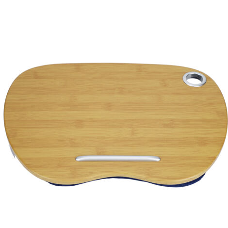 Bureau portable multifonction pour lit, canapé et extérieur - Table pour ordinateur portable et écriture - Bleu