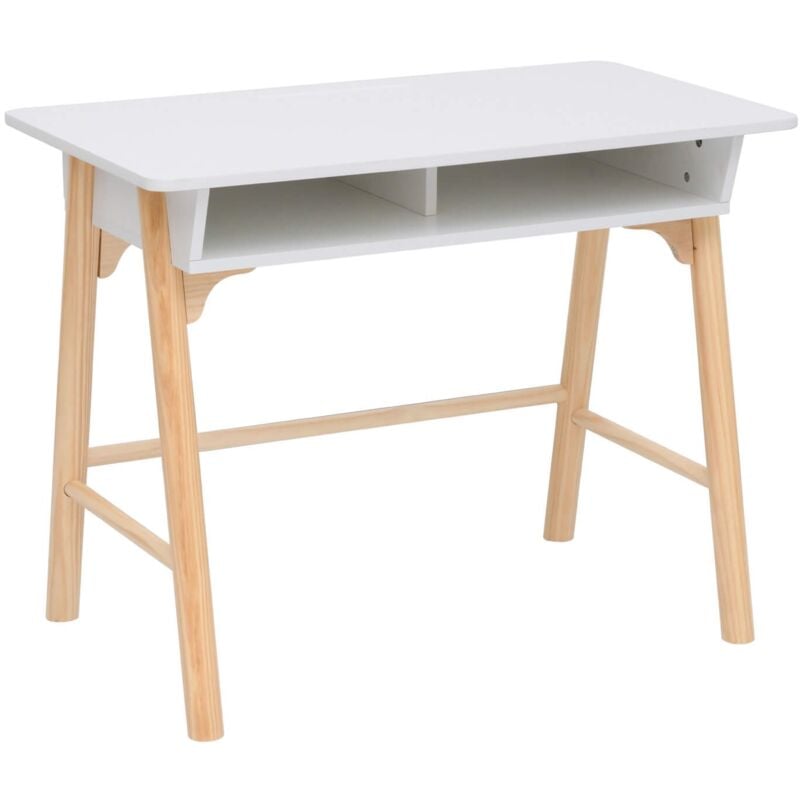 Bureau pour enfants Rebecca Mobili Meryta 70x90x50 mdf Pin Blanc Marron