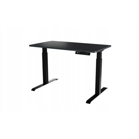 Bureau professionnel Anthracite hauteur réglable électrique 121x67x120 NOMMA