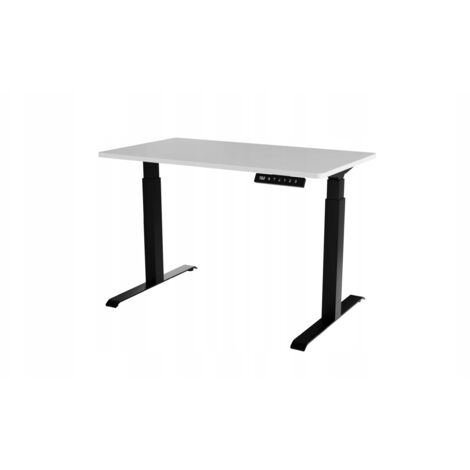 Bureau professionnel Blanc hauteur réglable électrique 121x67x120 NOMMA
