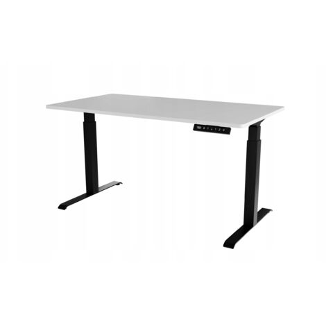 Bureau professionnel Blanc hauteur réglable électrique 150x80x120 NOMMA