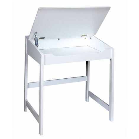 Bureau pupitre pour enfant - Longueur 55 Largeur 45 Epaisseur 48.8cm - Blanc