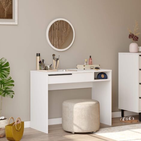 MOBILI REBECCA Bureau Rebecca Mobili Boyum 75x100x44,5 Panneau de particules Fer Blanc Moderne