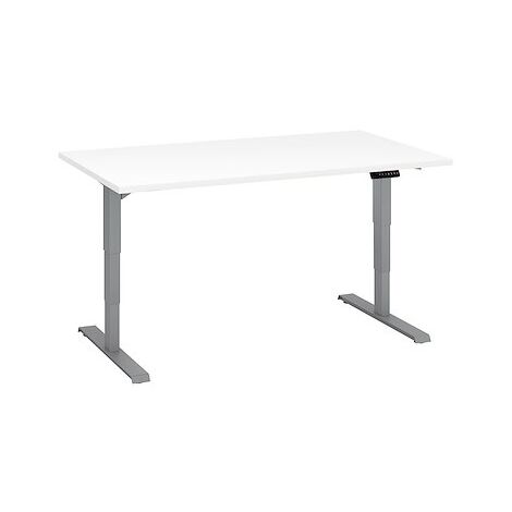 Bureau réglable en hauteur électrique blanc ARCH Ergo Premium 140 x 80 cm - aluminium - Maxiburo
