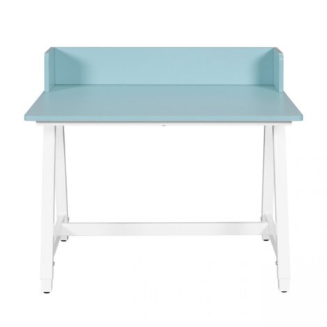 Bureau réglable pour enfant à structure métallique, coloris Bleu/Blanc - Longueur 80 x Profondeur 60 x Hauteur 85 cm