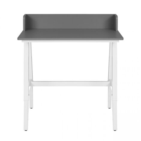 Bureau réglable pour enfant à structure métallique, coloris Gris/Blanc - Longueur 80 x Profondeur 60 x Hauteur 85 cm