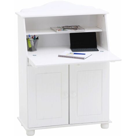 Bureau secrétaire DAVID, lasuré blanc
