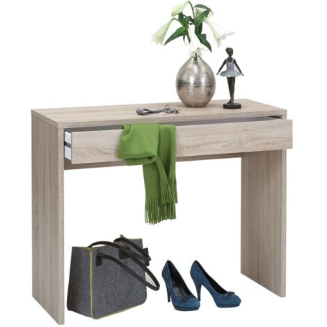 Bureau simple 1 tiroir 100x40x80 cm chêne