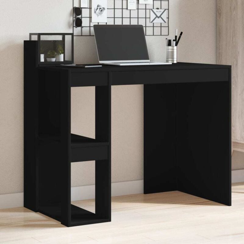 Vidaxl - Bureau noir 103,5x56,5x94 cm bois d'ingénierie