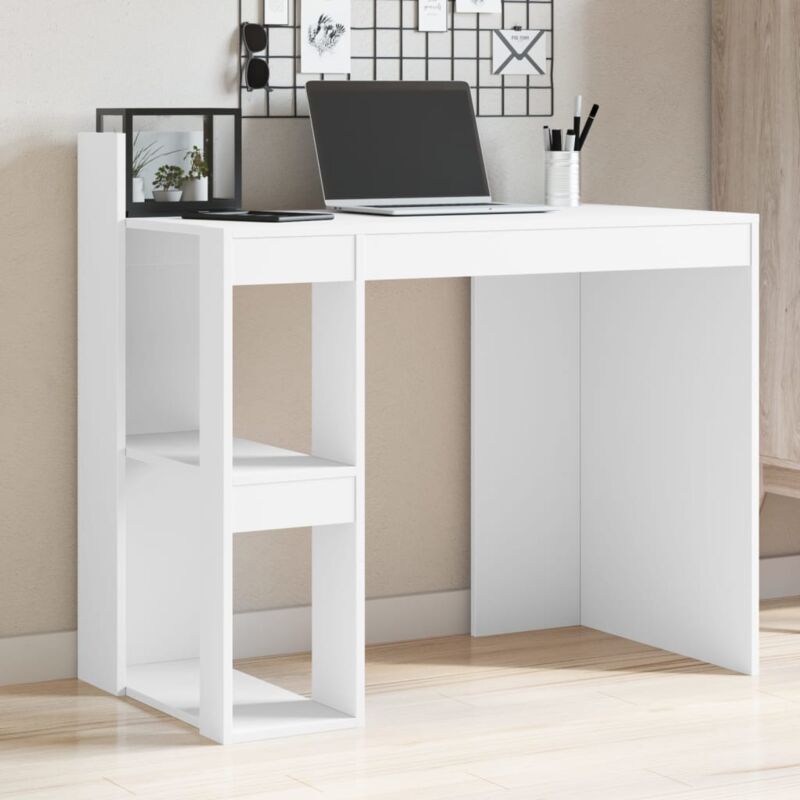 Vidaxl - Bureau blanc 103,5x56,5x94 cm bois d'ingénierie