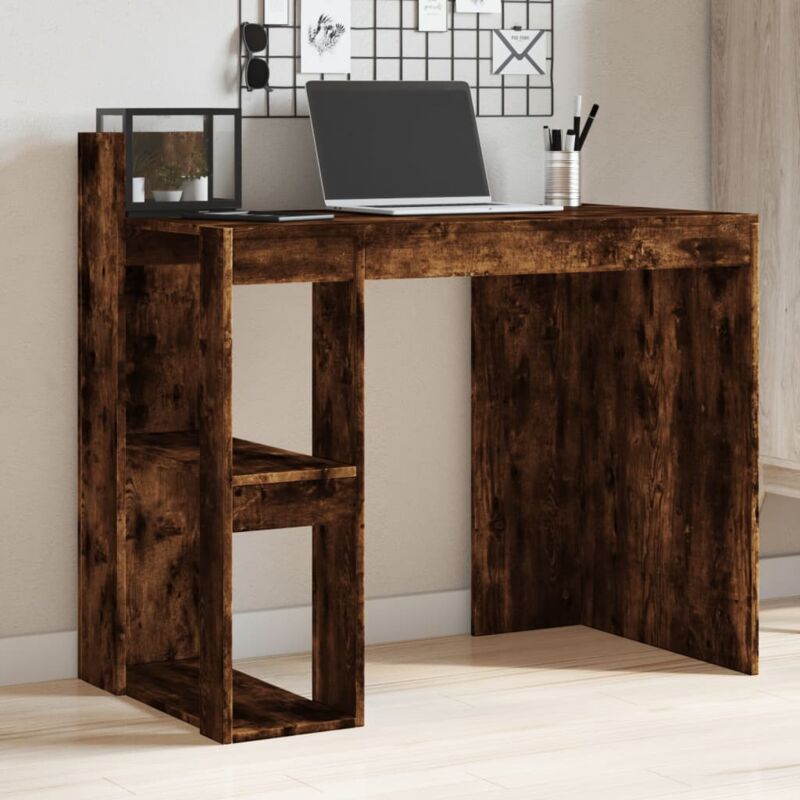 Vidaxl - Bureau chêne fumé 103,5x56,5x94 cm bois d'ingénierie
