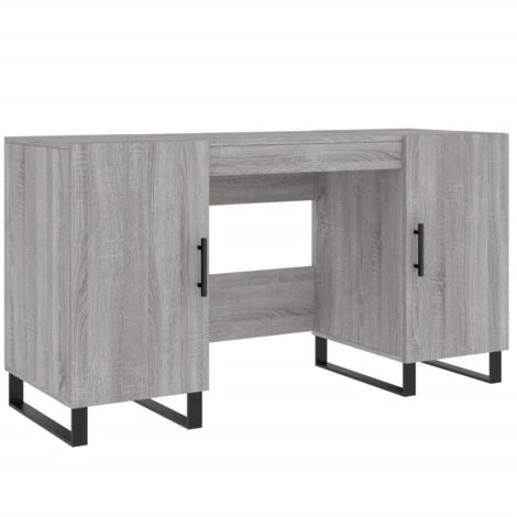 Bureau sonoma gris 140x50x75 bois d'ingénierie