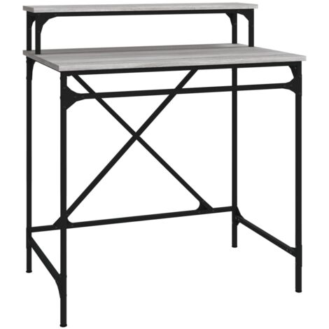 Bureau sonoma gris 80x50x90 bois d'ingénierie et fer