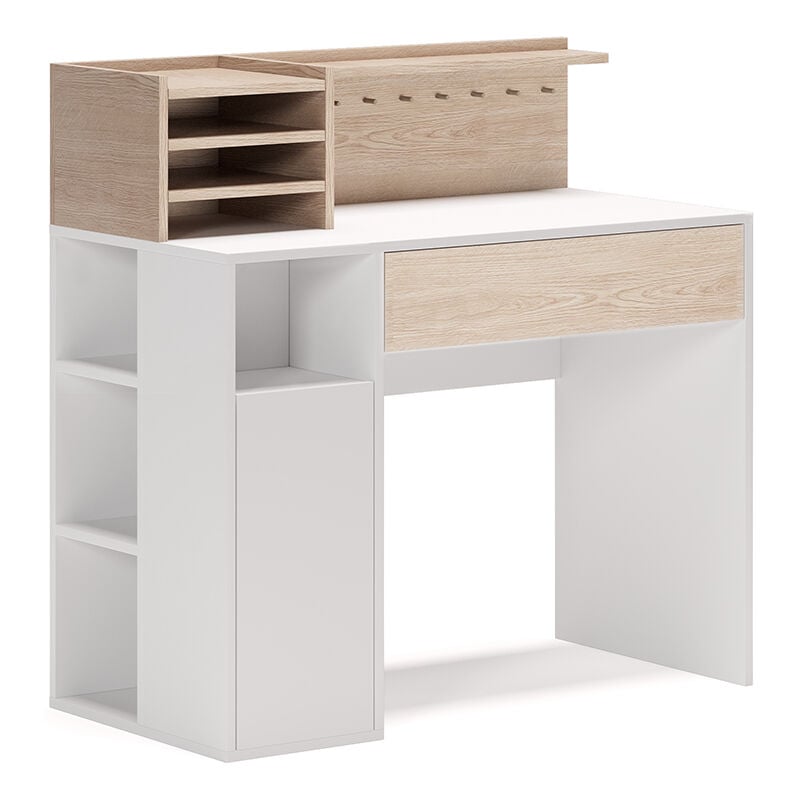 Vicco - Bureau, Blanc/Sonoma, 100 x 50 cm