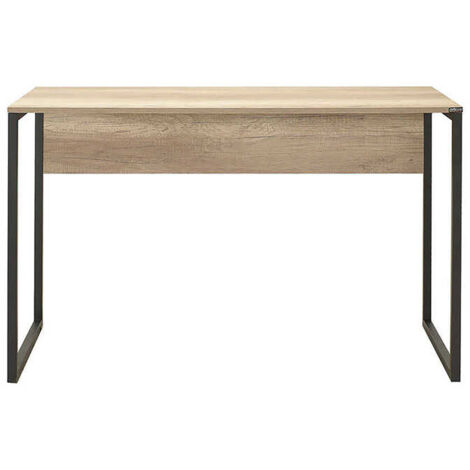 Bureau, Table d'ordinateur, table de travail coloris Chêne - Hauteur 77 x Longueur 120 x Profondeur 60 cm