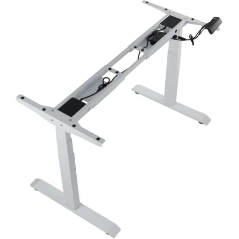 Bureau (table) en métal avec réglage électrique de la hauteur, PRATO 04-3T/W BLANC