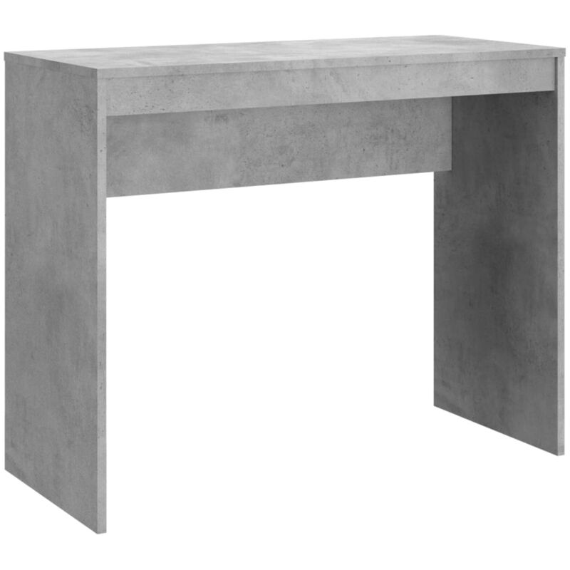 Helloshop26 - Bureau table poste de travail meuble d'ordinateur informatique étude 90 x 40 x 72 cm bois d'ingénierie gris