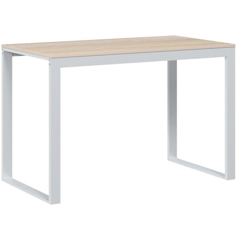 Helloshop26 - Bureau table poste de travail meuble d'ordinateur informatique étude d'ordinateur et chêne 110 x 60 x 73 cm Aggloméré brun
