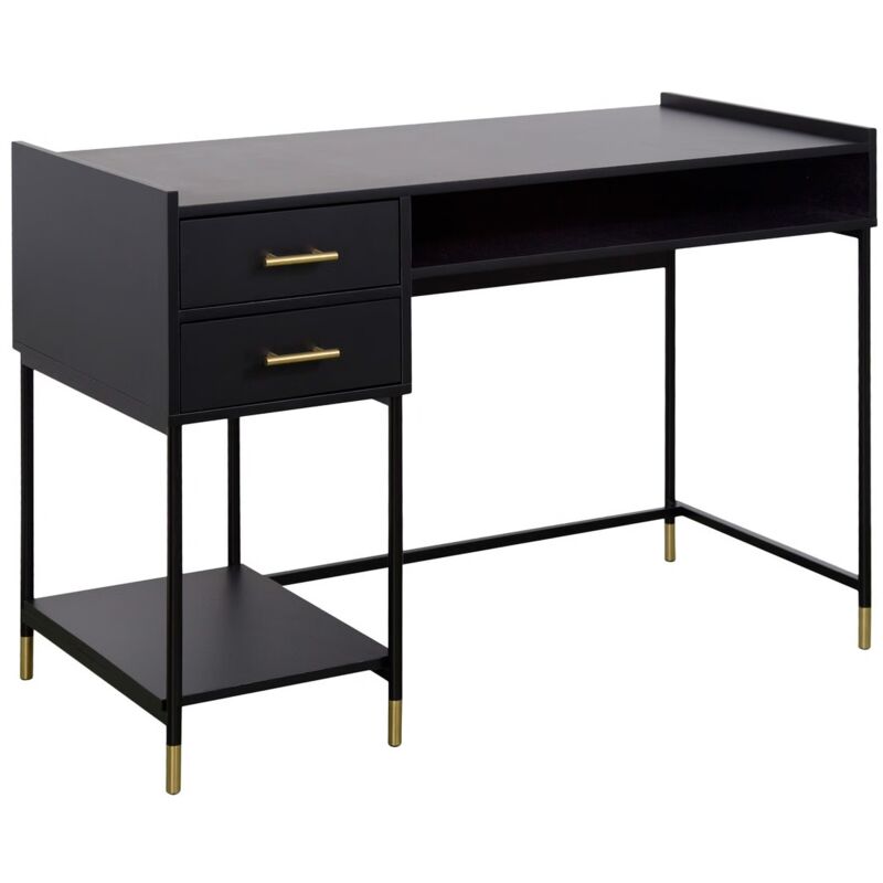 Atmosphera - Bureau 2 tiroirs Tedy Noir