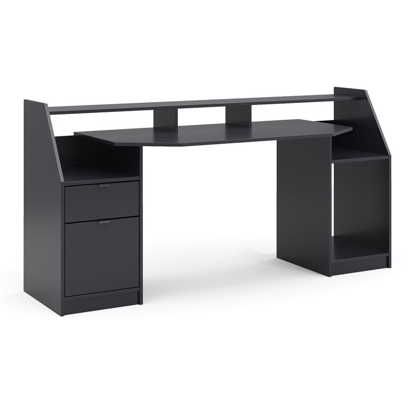 Vicco - Bureau Joel, Noir, 179.8 x 65.5 cm