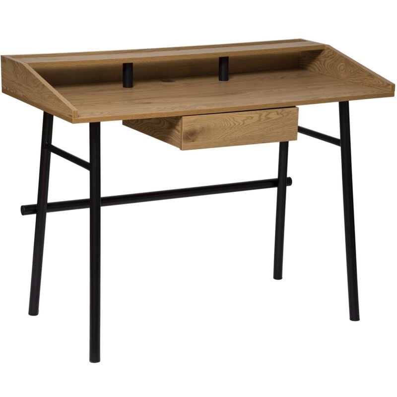 Bureau vintage 1 tiroir en bois JOSAN