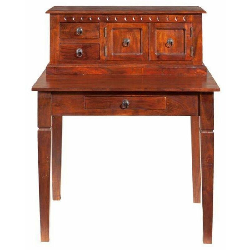 Massivmoebel24 - Bureau 85x68 Acacia laqué Nougat oxford 507