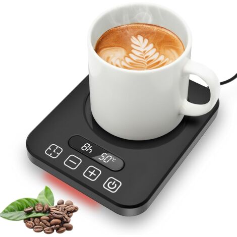 Bureaukopjeswarmer, koffiewarmer met 9 temperatuurinstellingen, elektrische kopjeswarmer met timer van 1-12 uur, automatische uitschakeling, led-display, slimme kaarsenwarmer voor koffie en thee