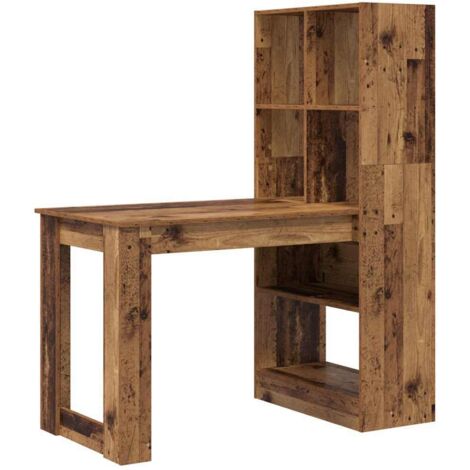 Bureau，Table de travail，Table d'étude Bois Ancien 122 x 67 x 145 cm Bois d'ingénierie CFW58870