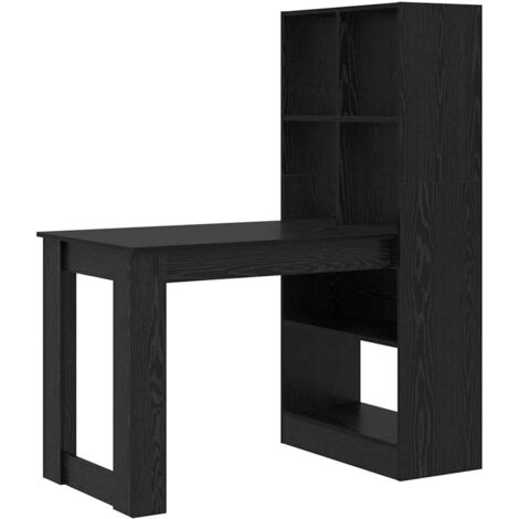 Bureau，Table de travail，Table d'étude Chêne noir 122 x 67 x 145 cm Bois d'ingénierie CFW68458