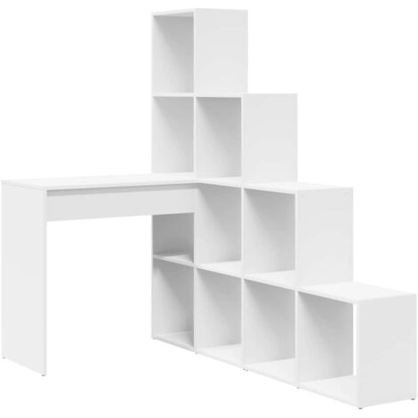 Bureau，Table de travail，Table d'étude d'angle Blanc 101.5 x 149.5 x 149.5 cm Bois d'ingénierie CFW76150