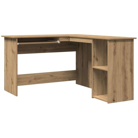Bureau,Table de travail,Table d'étude d'angle chêne artisanal 120x140x75 cm bois d'ingénierie CFW45940
