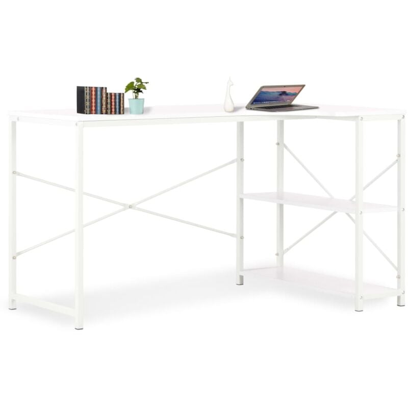 Design In - Bureau,Table de travail,Table d'étude d'ordinateur Blanc 120x72x70 cm CFW935839
