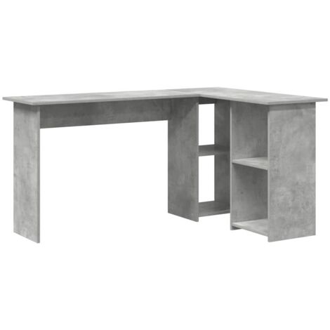 Bureau，Table de travail，Table d'étude Gris béton 142 x 102 x 73 cm Bois d'ingénierie CFW55735