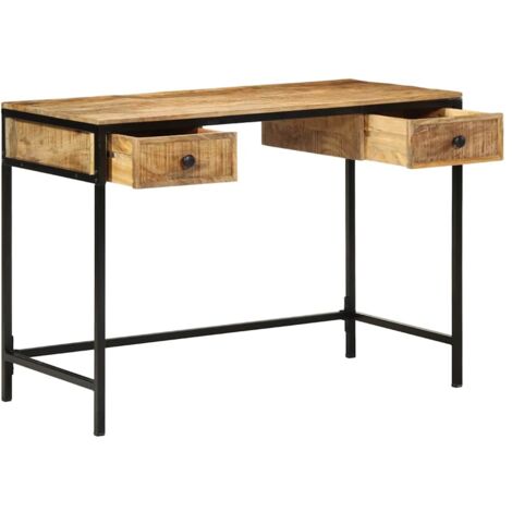 Bureau，Table de travail，Table d'étude Marron 105 x 50 x 75 cm Bois de manguier massif CFW49905