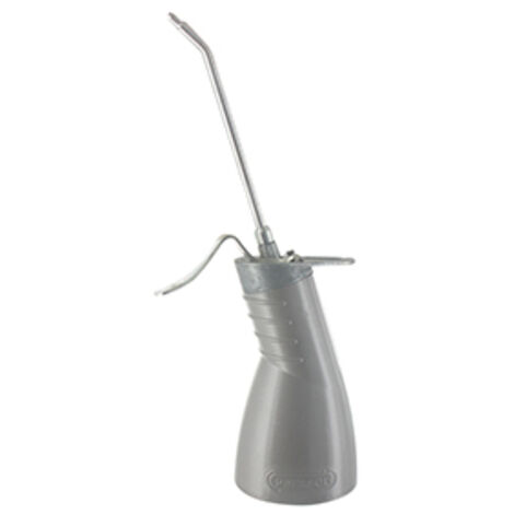 Burette Pro En Zinc, 200 Ml - Pompe En Laiton, Bec Rigide, Clapet à Bille, Plongeur Articulé. Hauteur 270mm