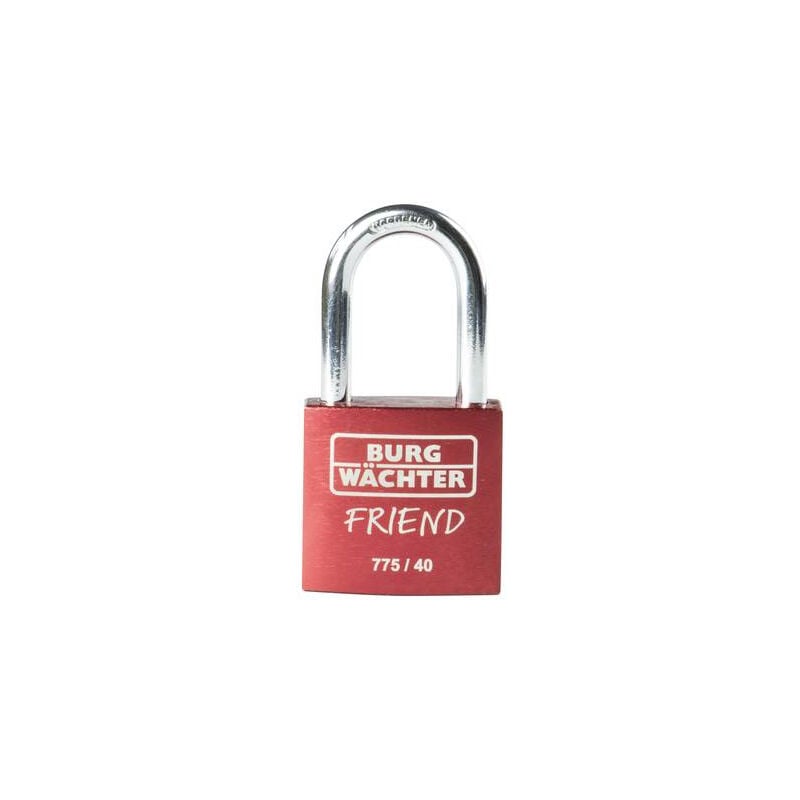 Burg wächter 39431 cadenas 40.00 mm fermeture différente rouge avec serrure à clé