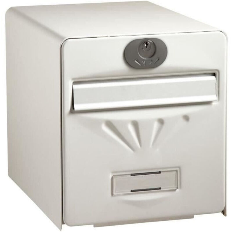 Boite aux lettres Balneaire en acier galvanise - 2 portes - Blanc - Burg Wachter