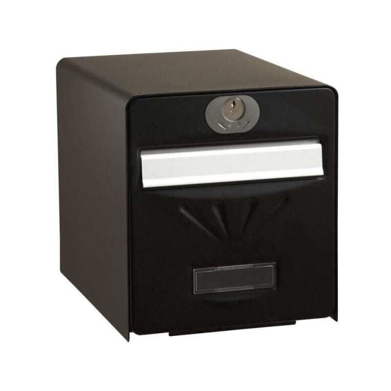 Boîte aux lettres Balnéaire en acier galvanisé - Porte arriere vitrée - Noir - Burg Wachter