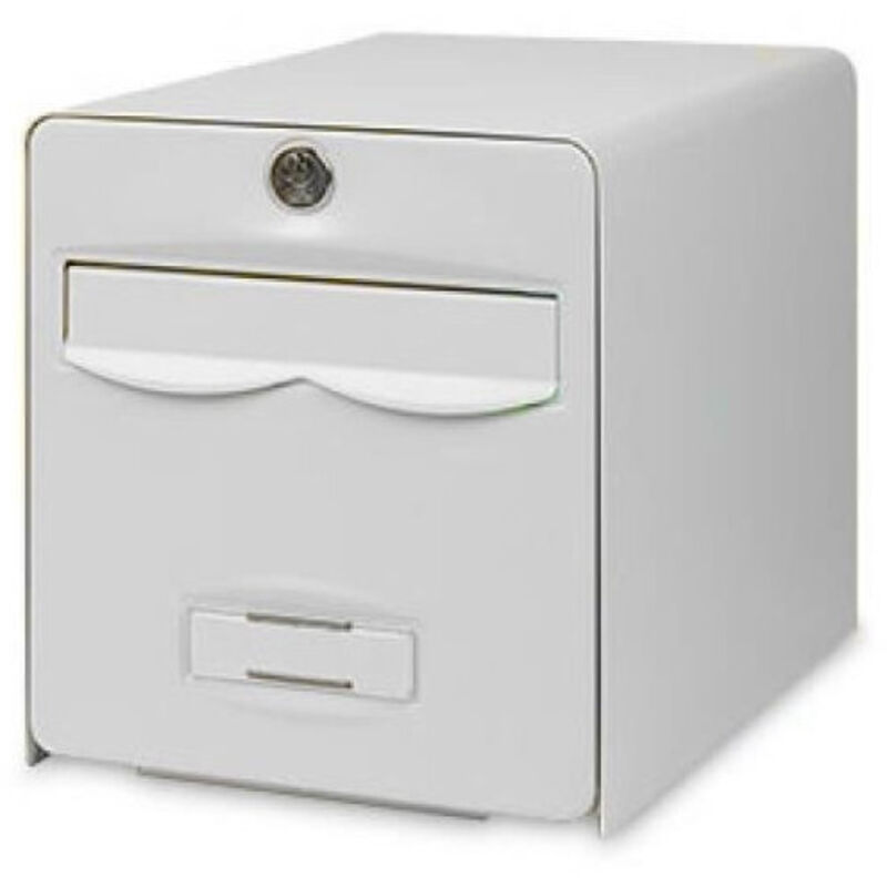 Boîte aux lettres Balthazar en acier galvanisé - 2 portes - Blanc - Burg Wachter