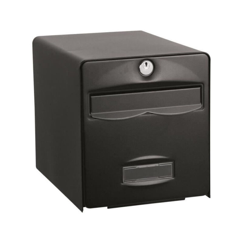 BURG WACHTER Boîte aux lettres Balthazar en acier galvanisé - 2 portes - Noir