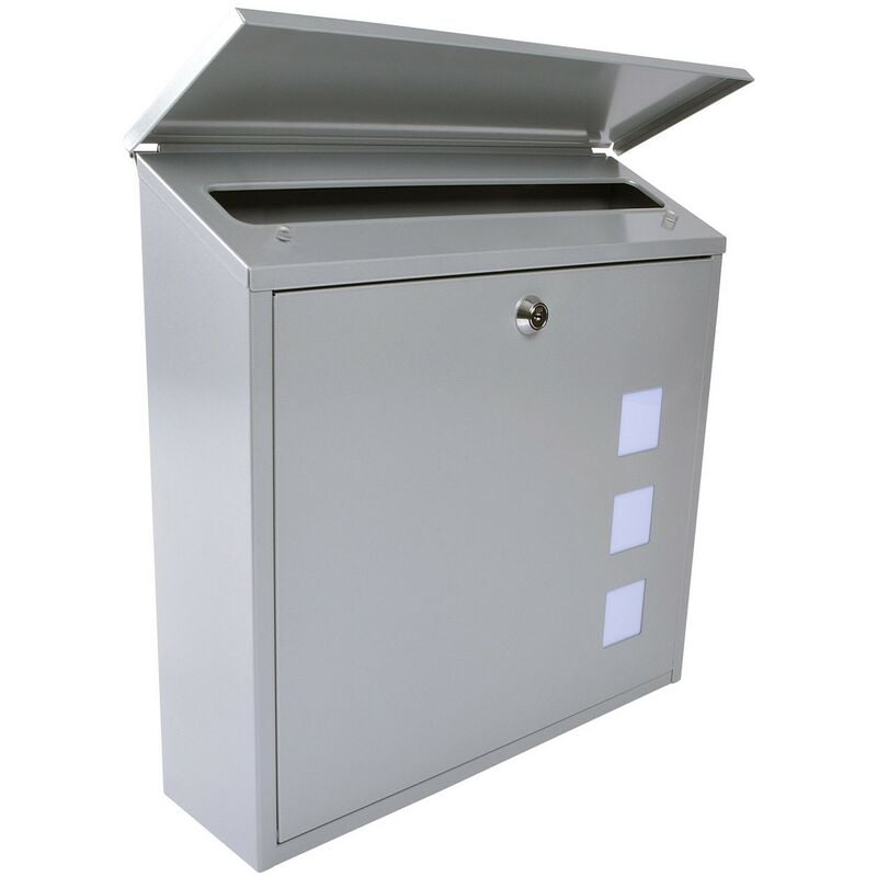 Burg-Wachter MB08S Aire Post Box Silver - Grey