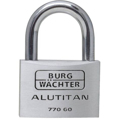 Burg Wächter 36121 Cadenas 70.00 mm fermeture différente aluminium avec serrure à clé C304272
