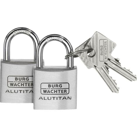 Burg Wächter 36151 Cadenas 30.00 mm fermeture universelle aluminium avec serrure à clé
