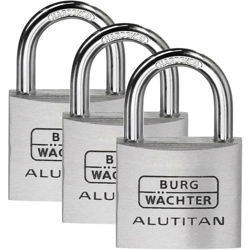 Burg Wachter - Burg Wächter 36251 Cadenas 40.00 mm fermeture universelle aluminium avec serrure à clé