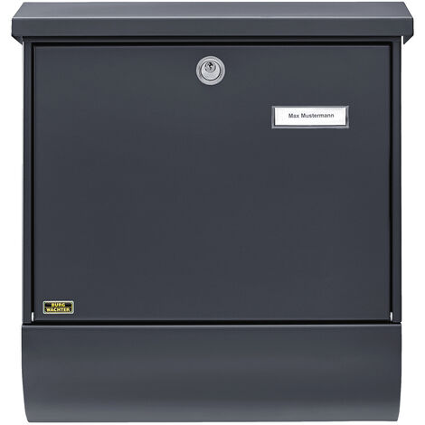 Burg Wächter 38215 SET VARIO 86720 ANT (EC) Briefkasten Stahl Anthrazit Schlüsselschloss