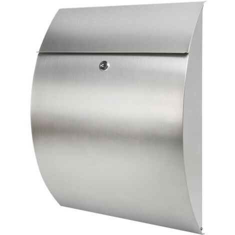 Burg Wächter 38670 RIVIERA 3835 NI Boîte aux lettres Argent acier inoxydable avec serrure à clé S941401
