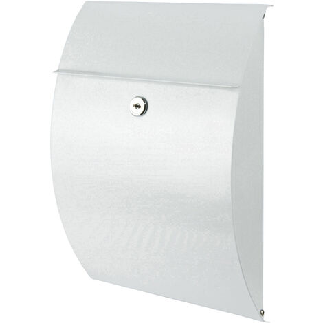 Burg Wächter 38700 CAPRI 813 W Briefkasten Stahlblech Weiß Schlüsselschloss