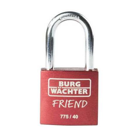 BURG WÄCHTER 39431 CADENAS 40.00 MM FERMETURE DIFFÉRENTE ROUGE AVEC SERRURE À CLÉ